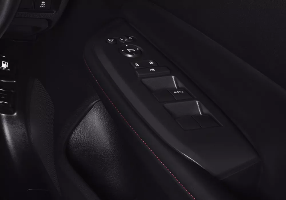 Leather Door Lining with Red Stitches