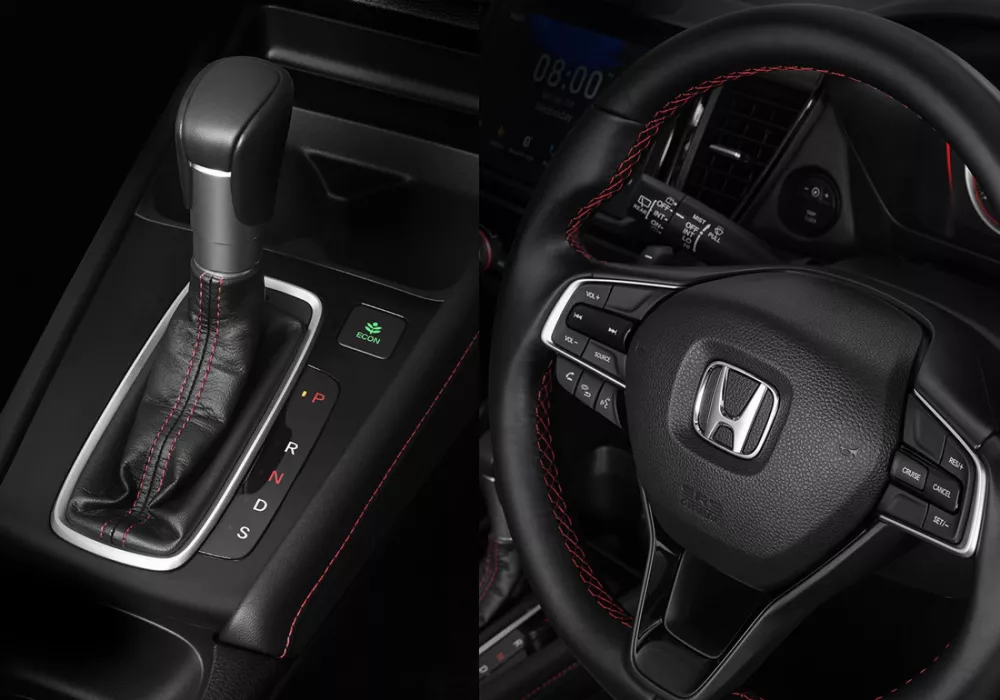 Premium Comfort Interior with Red Accent