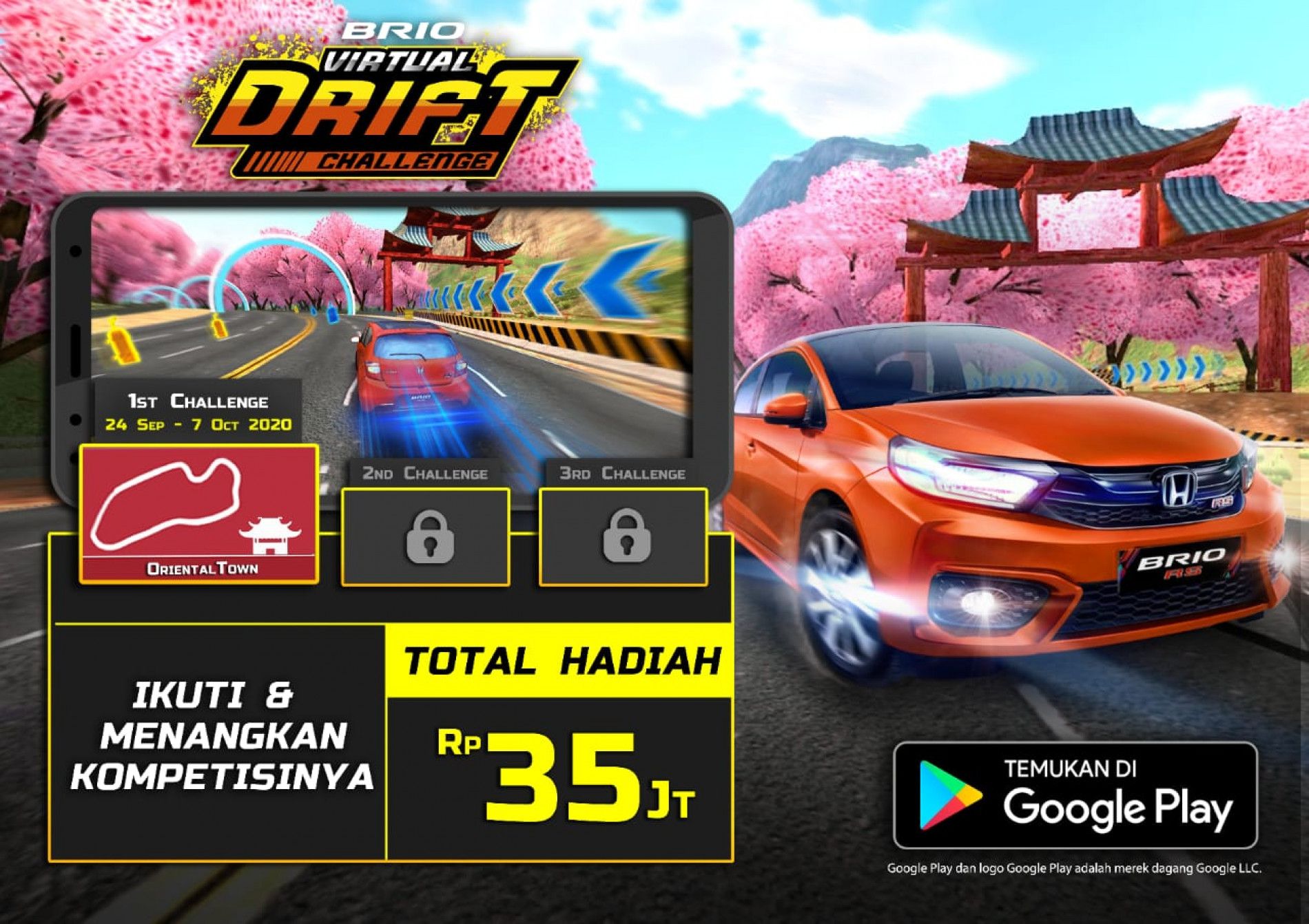 Kompetisi Brio Virtual Drift Challenge Seri Perdana Dimulai dengan Total Hadiah Puluhan Juta Rupiah