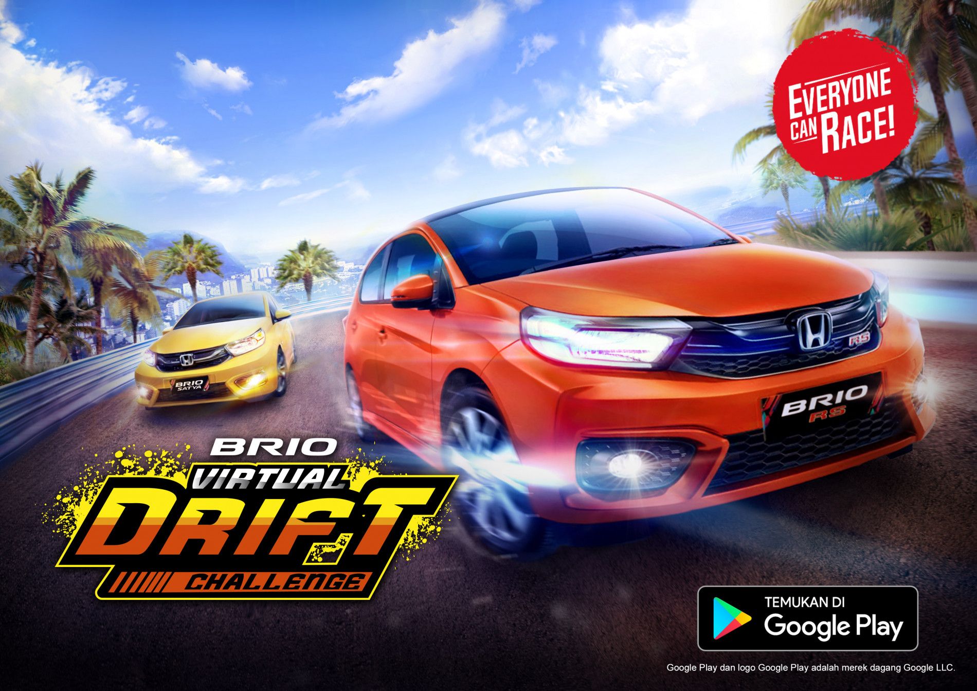 Gandeng Gameloft, Honda Luncurkan Mobile Game Brio Virtual Drift Challenge di Indonesia